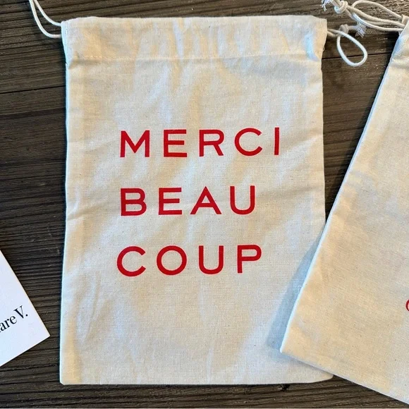 5 Pieces: Bundle of Clare V. Merci Beaucoup Drawstring Bags - Picture 5 of 6